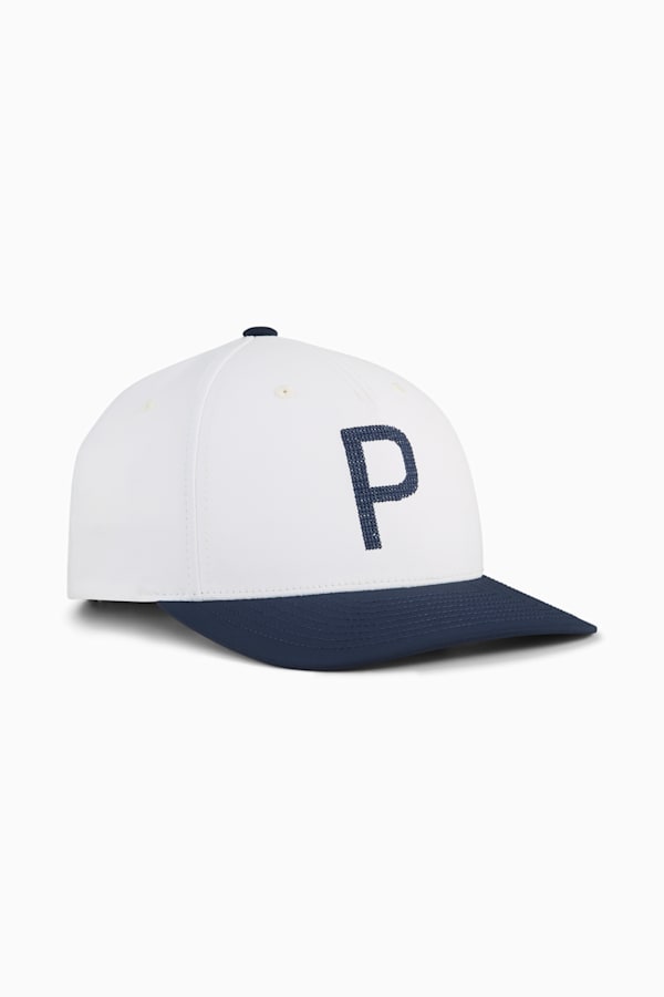 Crafted P Golf Cap Men, Warm White-Deep Navy, extralarge