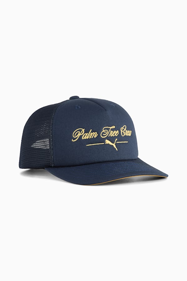 PUMA x PALM TREE CREW Performance Foam Trucker Golf Cap Men, Deep Navy, extralarge