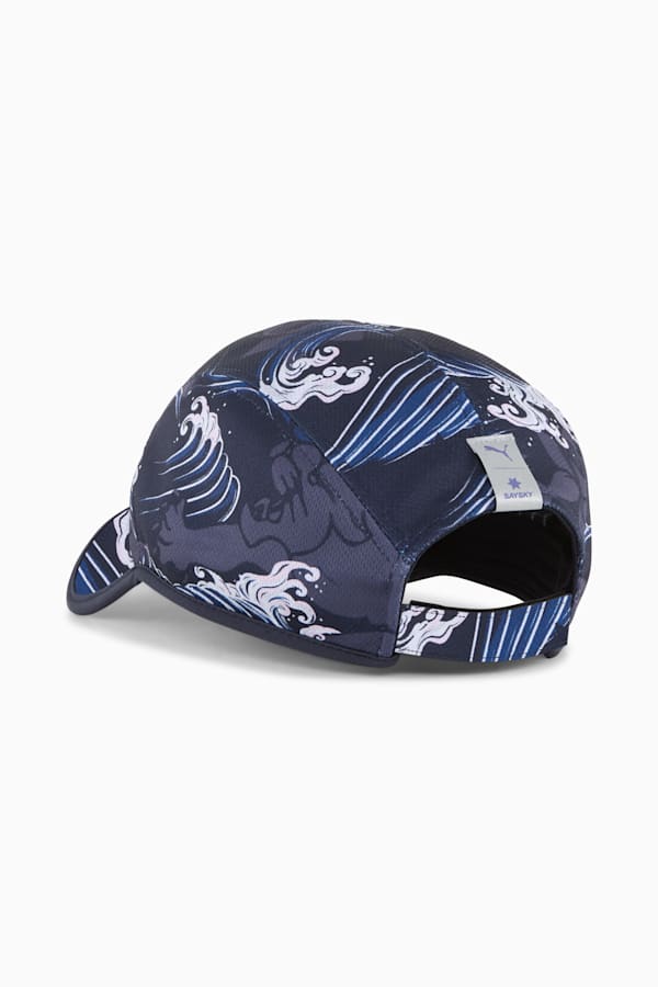 PUMA X SAYSKY Running 5 Panel Cap Unisex, New Navy-Feather Gray-AOP, extralarge