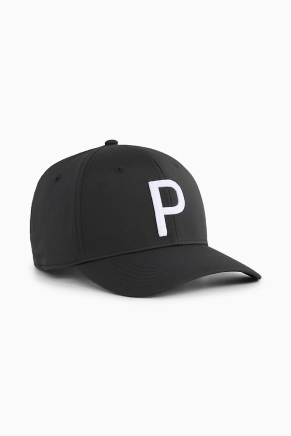 Heritage P Tech Golf Cap Men, PUMA Black-White Glow, extralarge