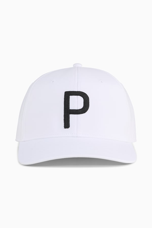 Heritage P Tech Golf Cap Men, White Glow-PUMA Black, extralarge