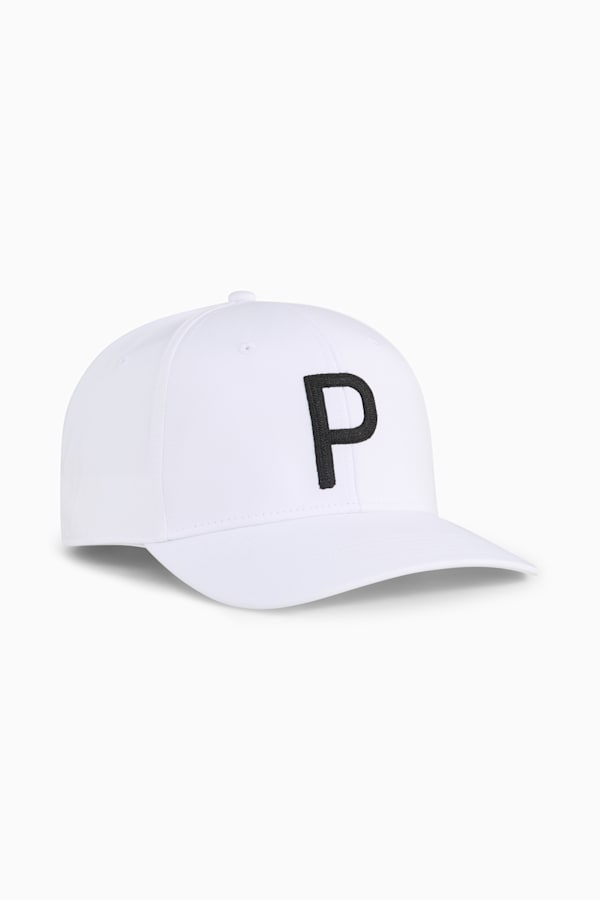 Heritage P Tech Golf Cap Men, White Glow-PUMA Black, extralarge