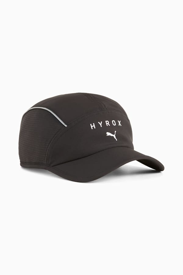 PUMA x HYROX Short Visor 5-Panel Cap, PUMA Black, extralarge