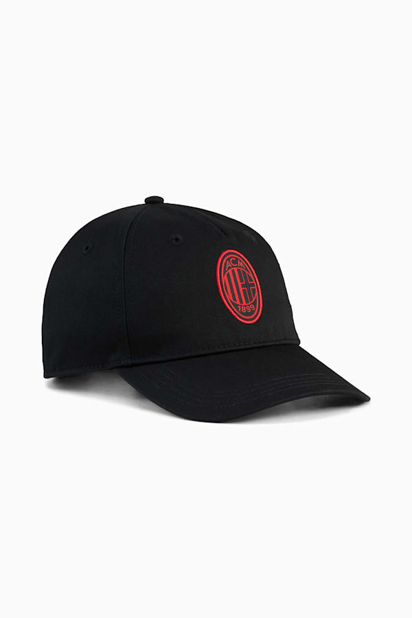 AC Milan Essentials Cap Unisex, PUMA Black-For All Time Red, extralarge-GBR