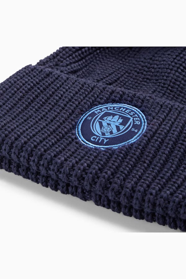 Manchester City Essentials Beanie Youth, PUMA Navy-Team Light Blue, extralarge-GBR