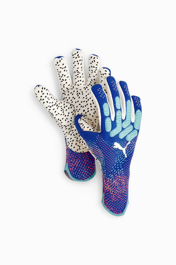 FUTURE Ultimate NC Goalkeeper Gloves, Bluemazing-Sunset Glow-Electric Peppermint, extralarge