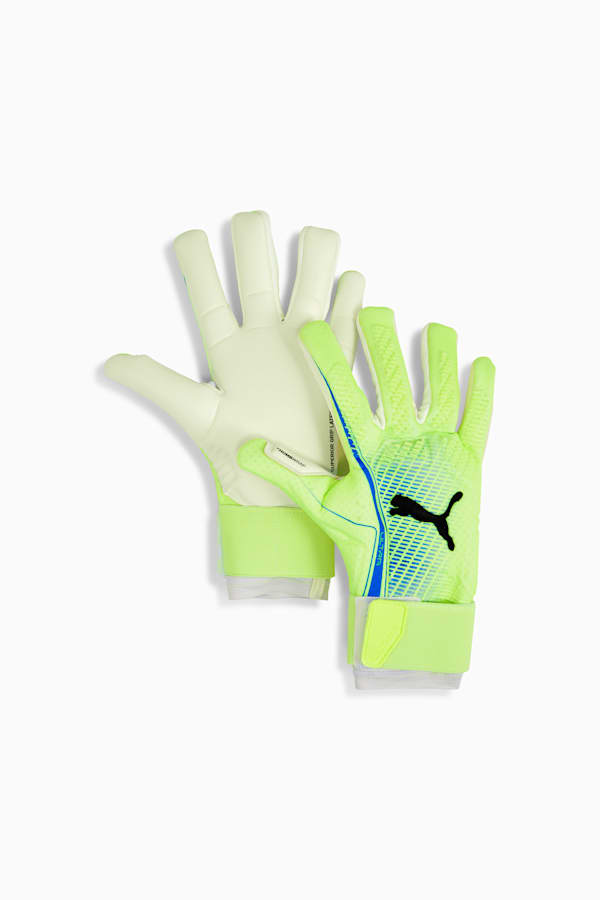 ULTRA ULTIMATE Hybrid Goalkeeper Gloves, Fizzy Apple-Bluemazing, extralarge