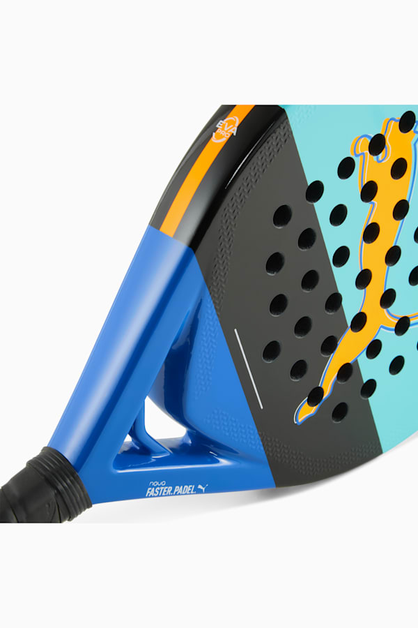 NOVA PADEL COURT Padel Racket, Safe Lake-PUMA Black-Vivid Blue-Heat Fire, extralarge