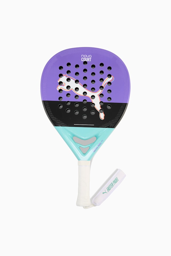 NOVA PADEL COURT Padel Racket Women, Purple Glimmer-PUMA Black-Aquatic-PUMA White, extralarge-GBR
