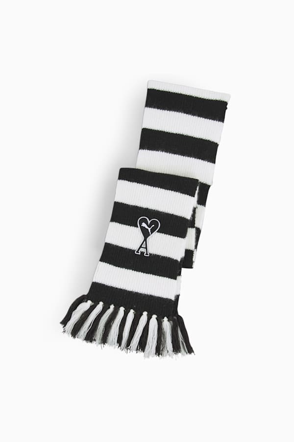 PUMA x AMI Scarf, Puma Black-Puma White, extralarge