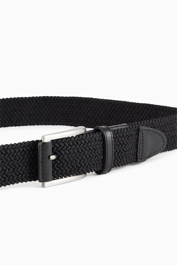 Braided Weave Men's Golf Belt, PUMA Black, extralarge