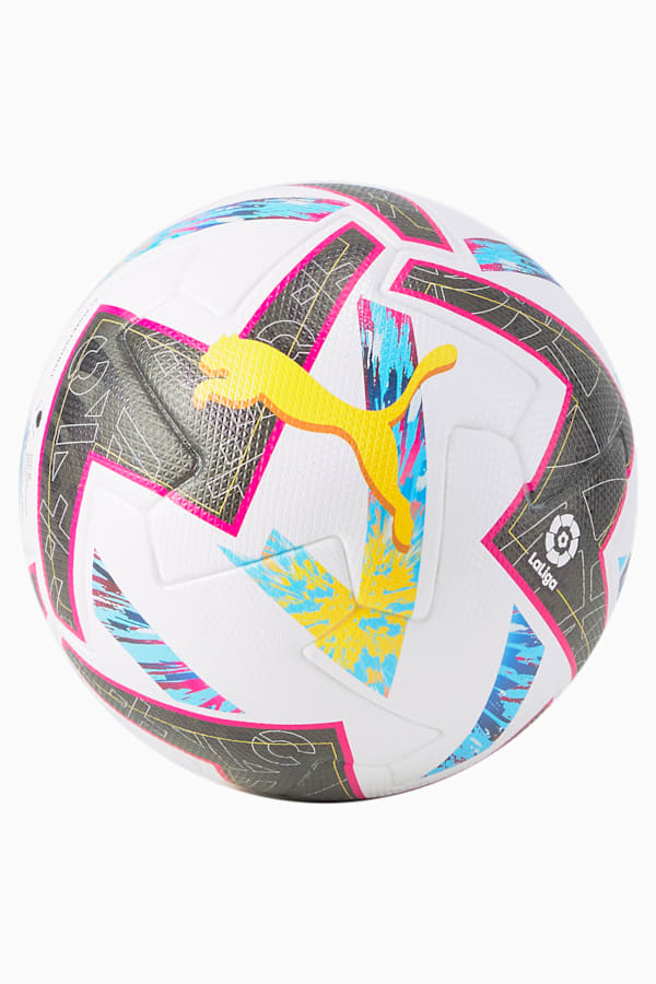 Orbita LaLiga 1 FIFA Pro Match Football, Puma White-Beetroot Purple-Blue Atoll, extralarge