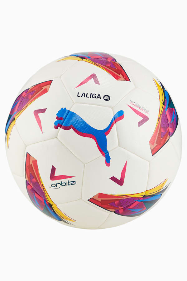 Orbita LaLiga Hybrid Training Football, PUMA White-multi colour, extralarge