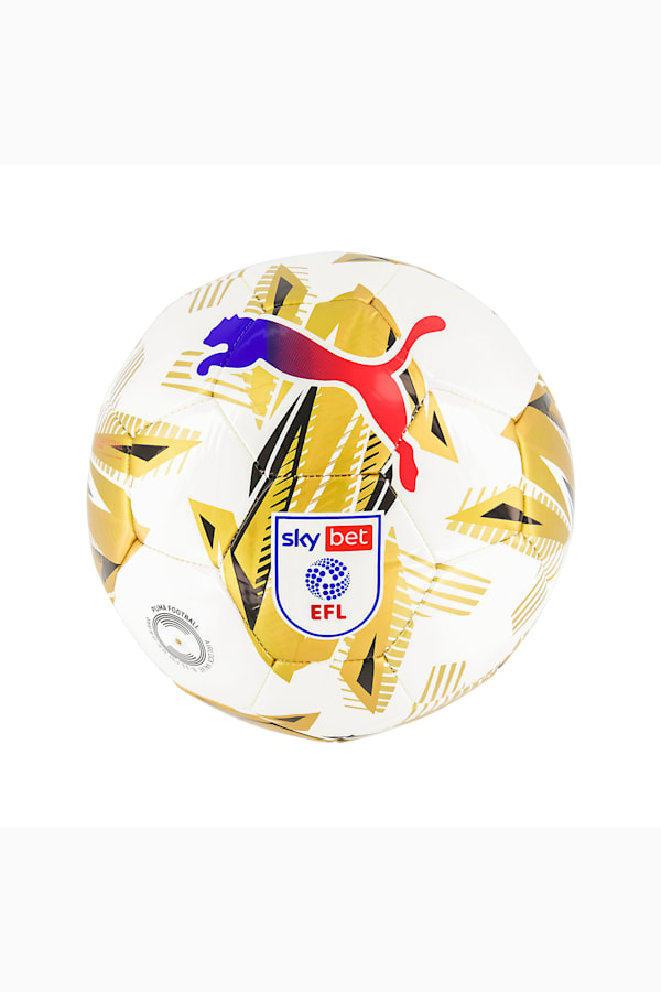 Orbita 6 Sky Bet EFL Football, PUMA White-Gold-PUMA Black, extralarge-GBR