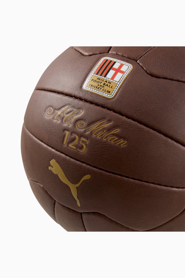 AC Milan 125th Fan Football, Brown Mushroom-PUMA Gold, extralarge