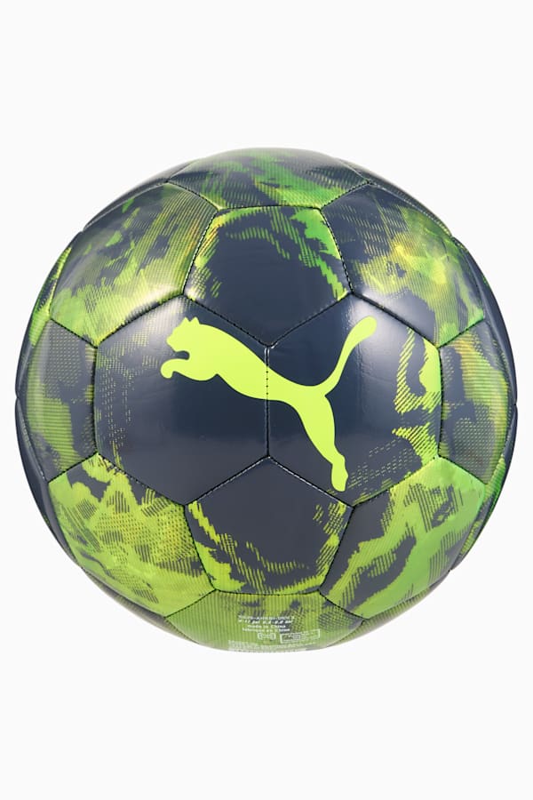 PUMA CUP Graphic ball, Yellow Alert-Green Glare-Galactic Gray, extralarge-GBR
