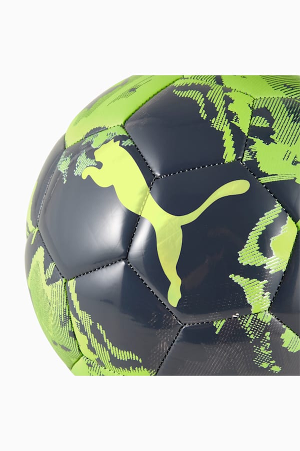 PUMA CUP Graphic ball, Yellow Alert-Green Glare-Galactic Gray, extralarge-GBR