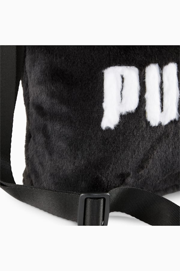 Core Fur Mini Tote Bag, PUMA Black, extralarge