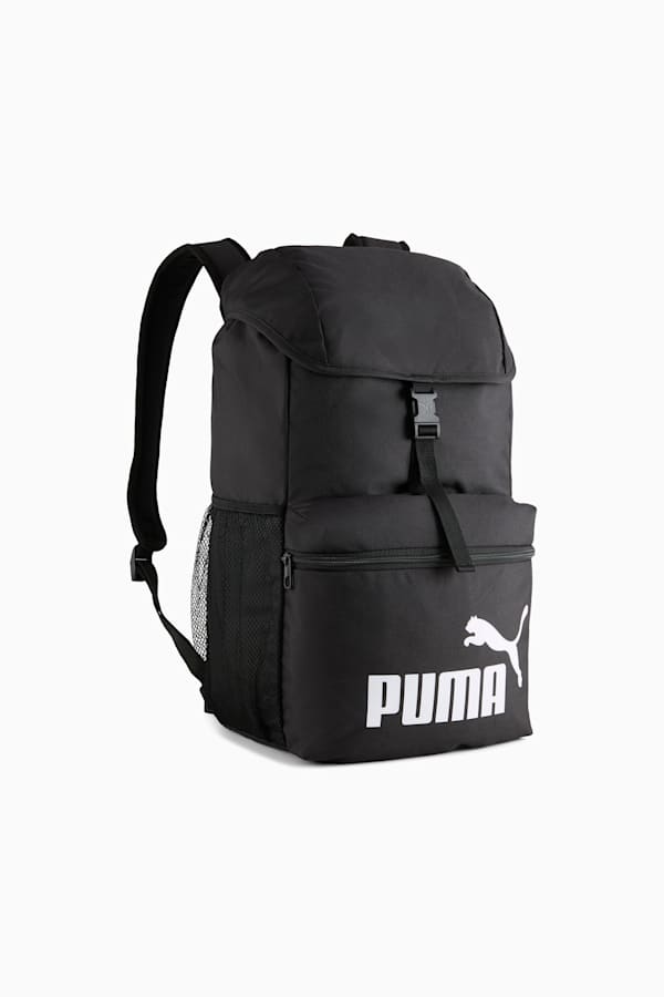 PUMA PHASE 25L Hooded Backpack, PUMA Black, extralarge