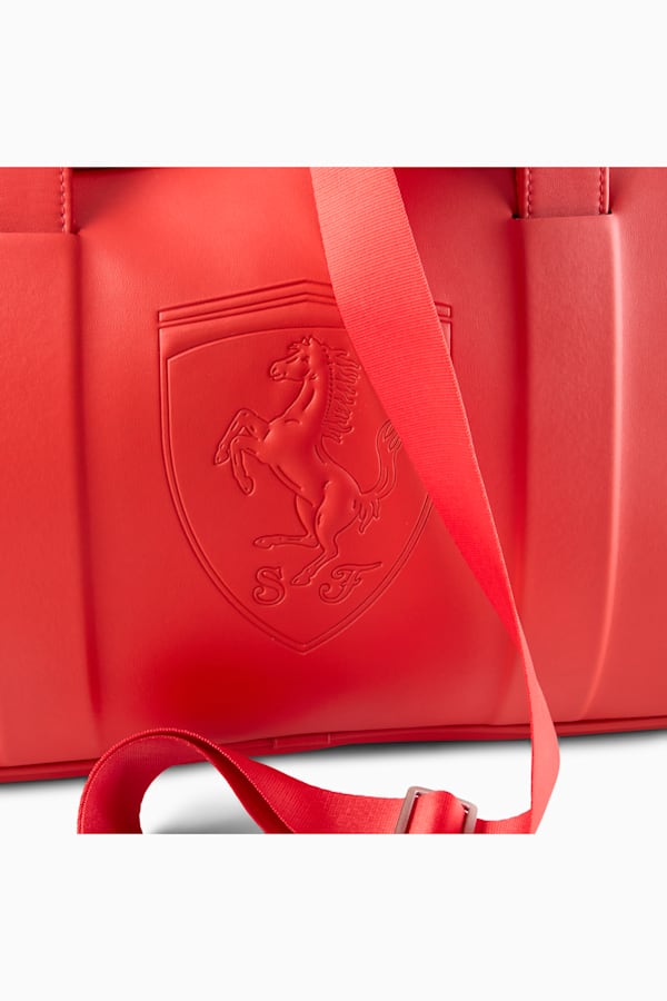 Scuderia Ferrari HP Race Premium 28L Duffle Bag, Rosso Corsa, extralarge