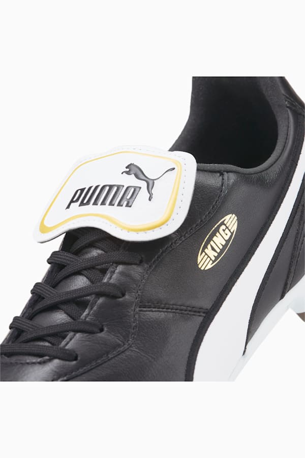 KING Top FG Football Boots, Puma Black-Puma White, extralarge