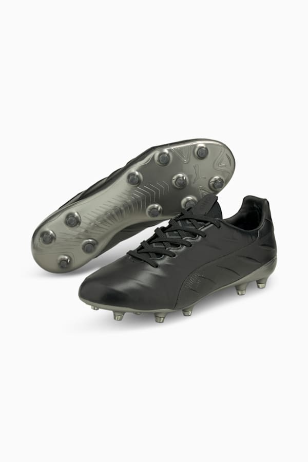 KING Platinum 21 FG/AG Men's Football Boots, Puma Black-Puma Black, extralarge