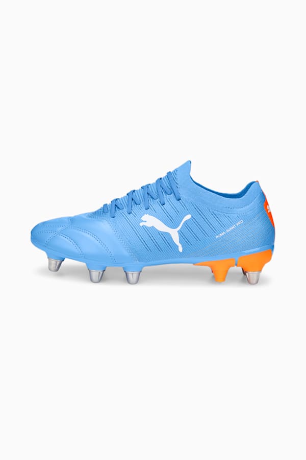 Avant Pro Men's Rugby Boots, Blue Glimmer-PUMA White-Ultra Orange, extralarge-GBR