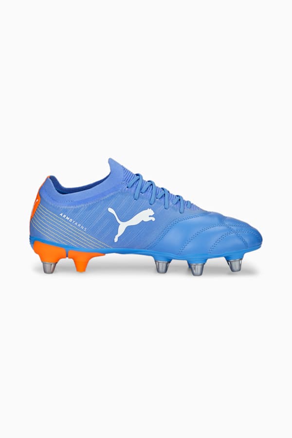 Avant Pro Men's Rugby Boots, Blue Glimmer-PUMA White-Ultra Orange, extralarge-GBR