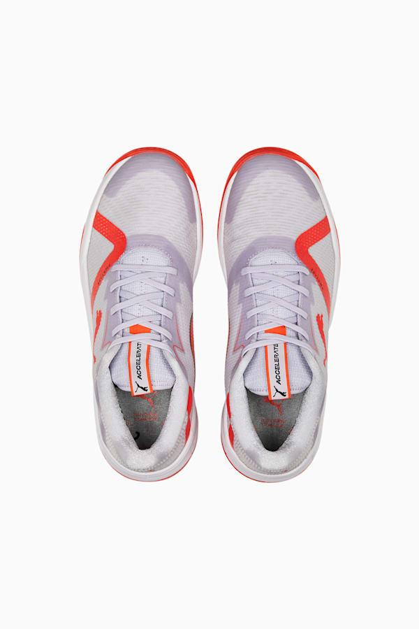 Accelerate Turbo Nitro II W+ Indoor Sports Shoes, Spring Lavender-Red Blast-PUMA White, extralarge