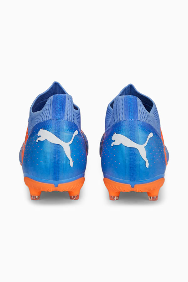 FUTURE Match FG/AG Football Boots, Blue Glimmer-PUMA White-Ultra Orange, extralarge-DFA