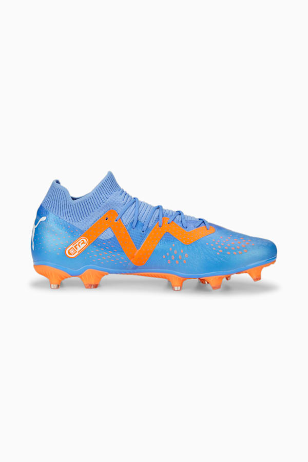 FUTURE Match FG/AG Football Boots, Blue Glimmer-PUMA White-Ultra Orange, extralarge-DFA