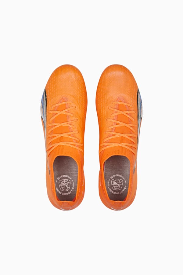 ULTRA ULTIMATE MxSG Football Boots Adults, Ultra Orange-PUMA White-Blue Glimmer, extralarge