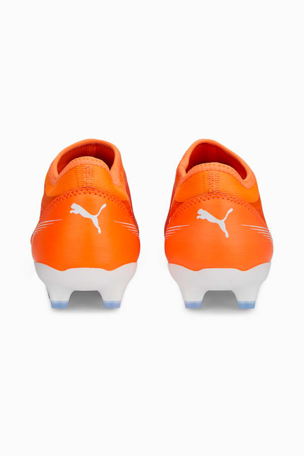 ULTRA Match LL FG/AG Football Boots Youth, Ultra Orange-PUMA White-Blue Glimmer, extralarge