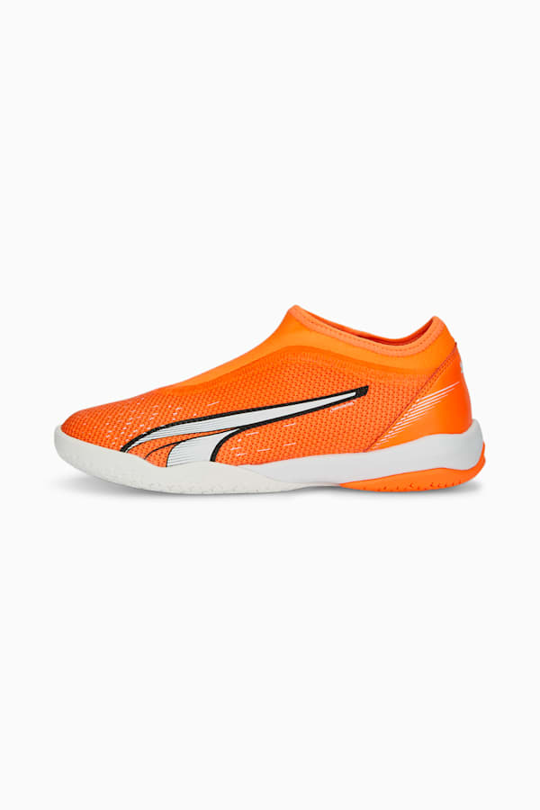 ULTRA Match LL IT Mid Football Boots Youth, Ultra Orange-PUMA White-Blue Glimmer, extralarge-GBR