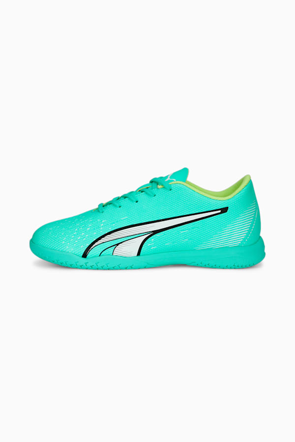 ULTRA Play IT Football Boots Youth, Electric Peppermint-PUMA White-Fast Yellow, extralarge