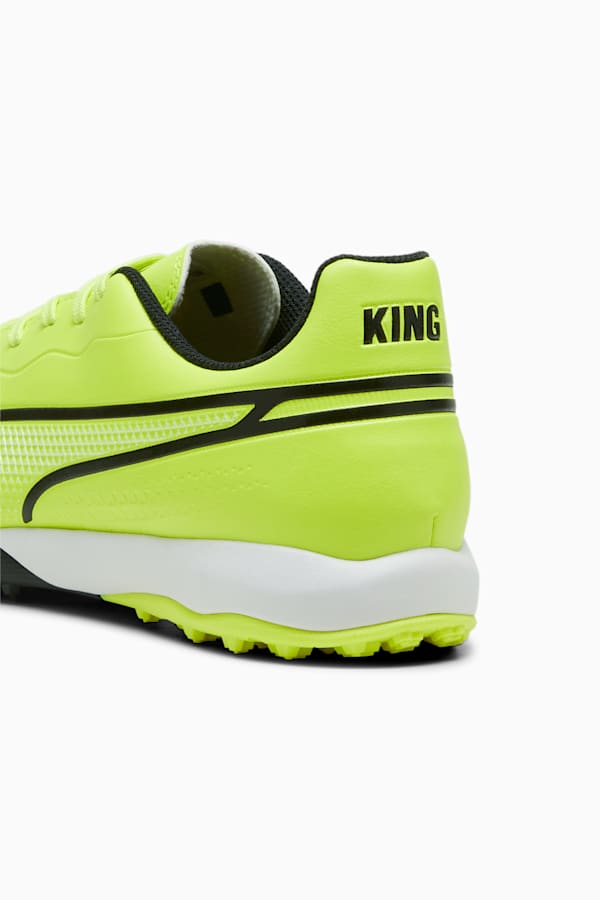 KING MATCH TT Football Boots, Electric Lime-PUMA Black, extralarge