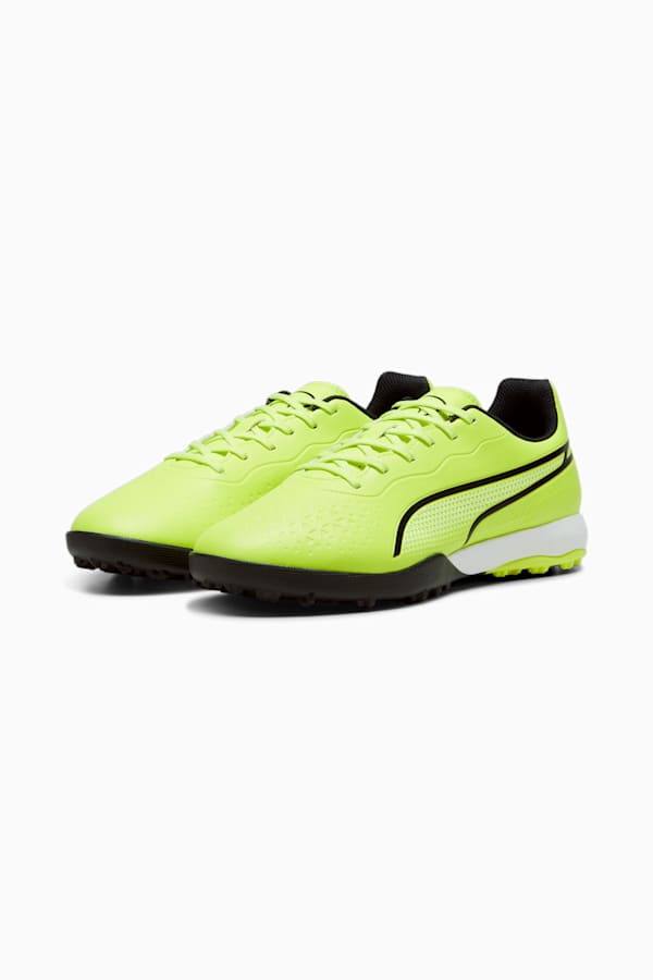 KING MATCH TT Football Boots Unisex, Electric Lime-PUMA Black, extralarge