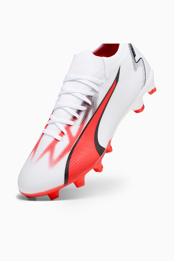 ULTRA MATCH FG/AG Football Boots, PUMA White-PUMA Black-Fire Orchid, extralarge