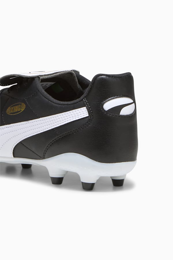 KING TOP FG/AG Football Boots, PUMA Black-PUMA White-PUMA Gold, extralarge