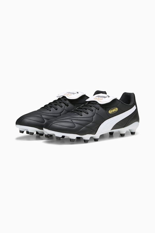 KING TOP FG/AG Football Boots Unisex, PUMA Black-PUMA White-PUMA Gold, extralarge