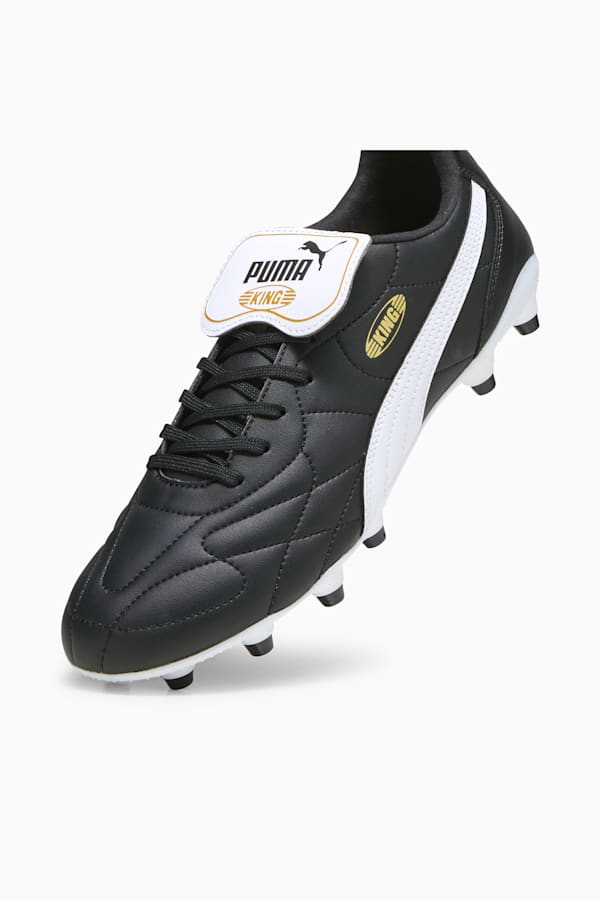 KING TOP FG/AG Football Boots Unisex, PUMA Black-PUMA White-PUMA Gold, extralarge