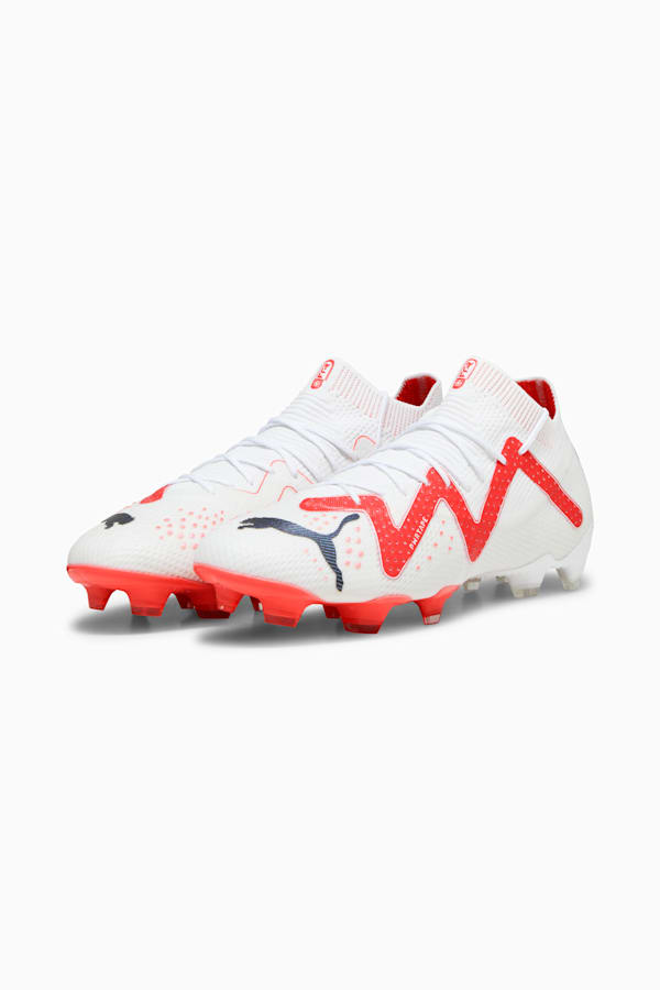 FUTURE ULTIMATE FG/AG Men's Football Boots, PUMA White-PUMA Black-Fire Orchid, extralarge