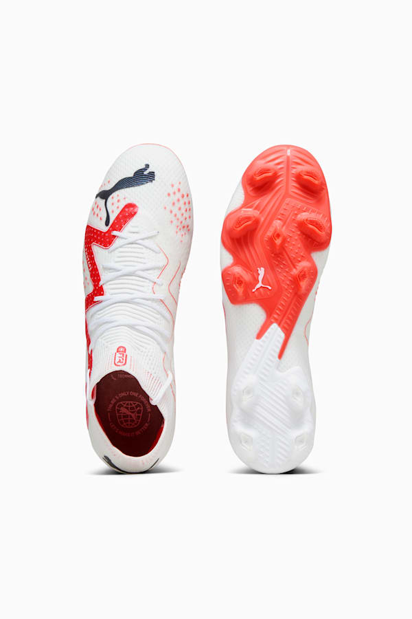 FUTURE ULTIMATE FG/AG Men's Football Boots, PUMA White-PUMA Black-Fire Orchid, extralarge