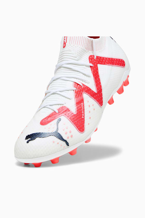 FUTURE ULTIMATE MG Men's Football Boots, PUMA White-PUMA Black-Fire Orchid, extralarge-GBR