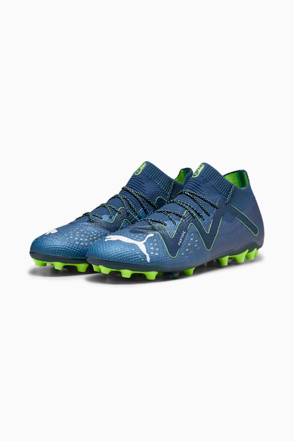 FUTURE ULTIMATE MG Men's Football Boots, Persian Blue-PUMA White-Pro Green, extralarge-GBR