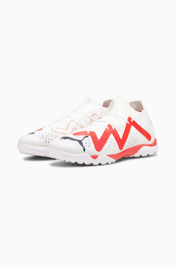 FUTURE MATCH TT Men's Football Boots, PUMA White-PUMA Black-Fire Orchid, extralarge