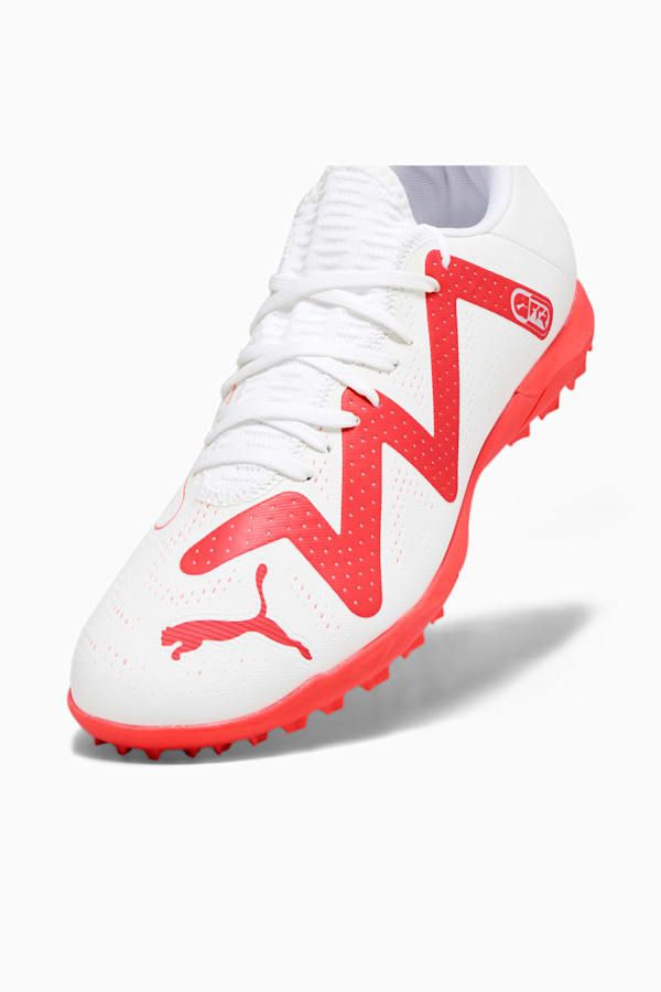FUTURE PLAY TT Men's Football Boots, PUMA White-Fire Orchid, extralarge
