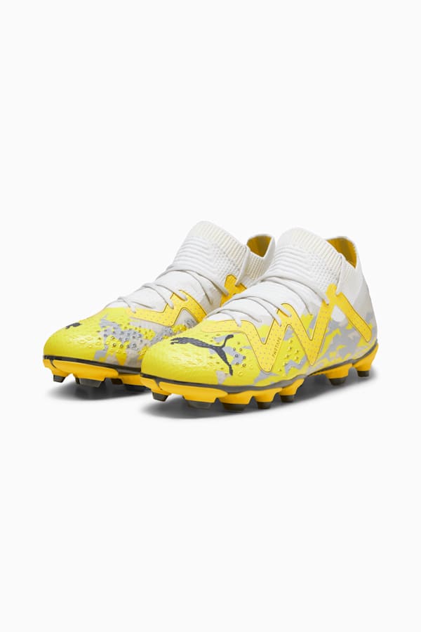 FUTURE PRO FG/AG Youth Football Boots, Sedate Gray-Asphalt-Yellow Blaze, extralarge-GBR