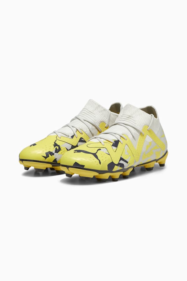 FUTURE MATCH FG/AG Youth Football Boots, Sedate Gray-Asphalt-Yellow Blaze, extralarge-GBR