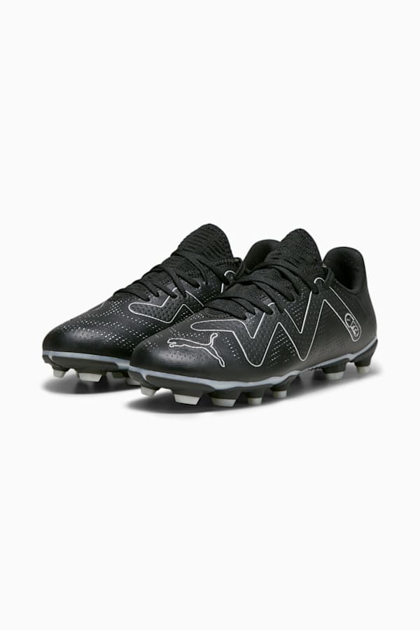 FUTURE PLAY FG/AG Youth Football Boots, PUMA Black-PUMA Silver, extralarge